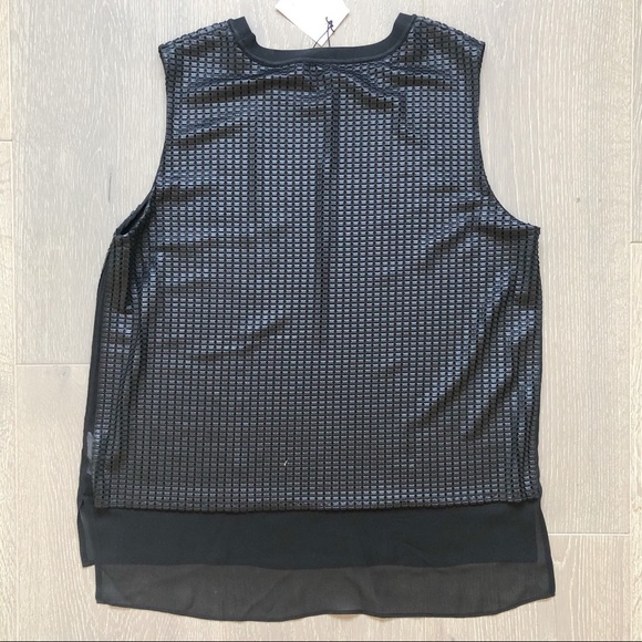 NWT VINCE Large Black Sequin Sleeveless Top - Picture 3 of 8